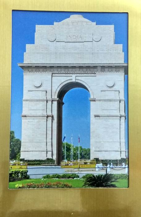 Delberto Set Of 5 Big Magnetic Photo Frame Gold Fridge