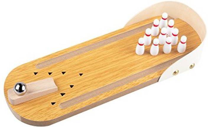 Genrc Keda Wooden Mini Bowling Game Set Family Party Interactive