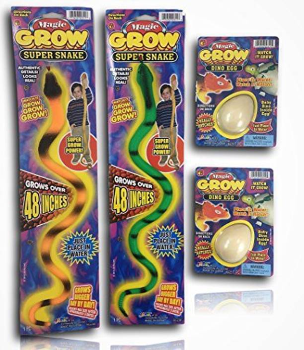 Jaru Ja Ru Snake Eggs Magic Grow Animal Toys 2 Mega Snakes And 2