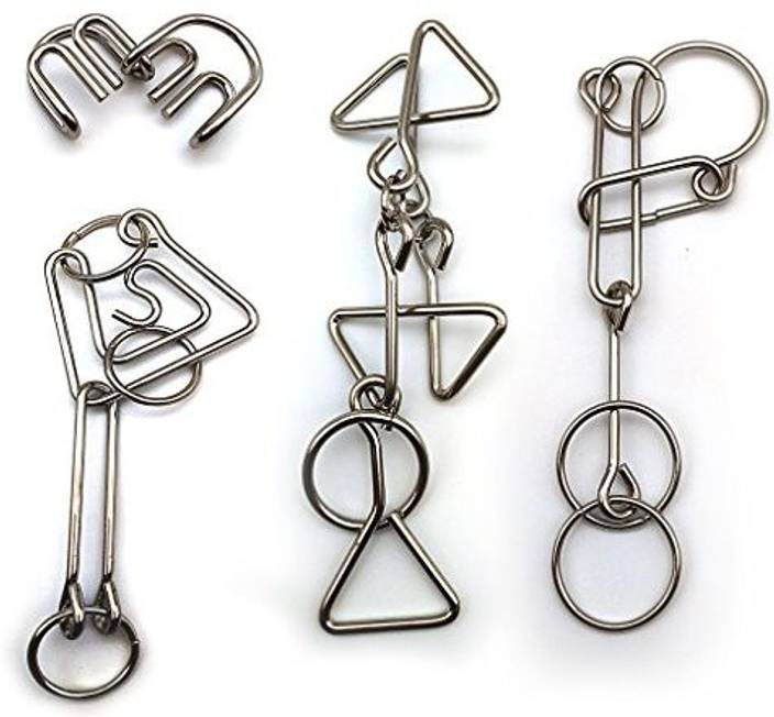 zooshine 4sets advanced metal brain puzzles teasers for kids adults