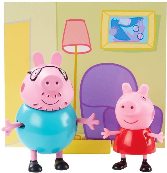 Planet Superheroes Living Room Scene With Peppa And Daddy