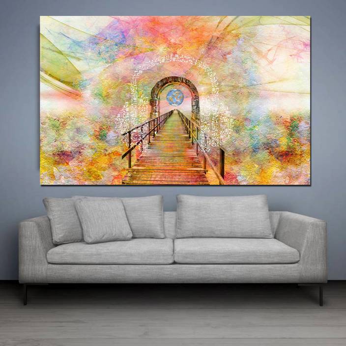 Indus Homes Beautiful Canvas Wall Painting Of Abstract Multi