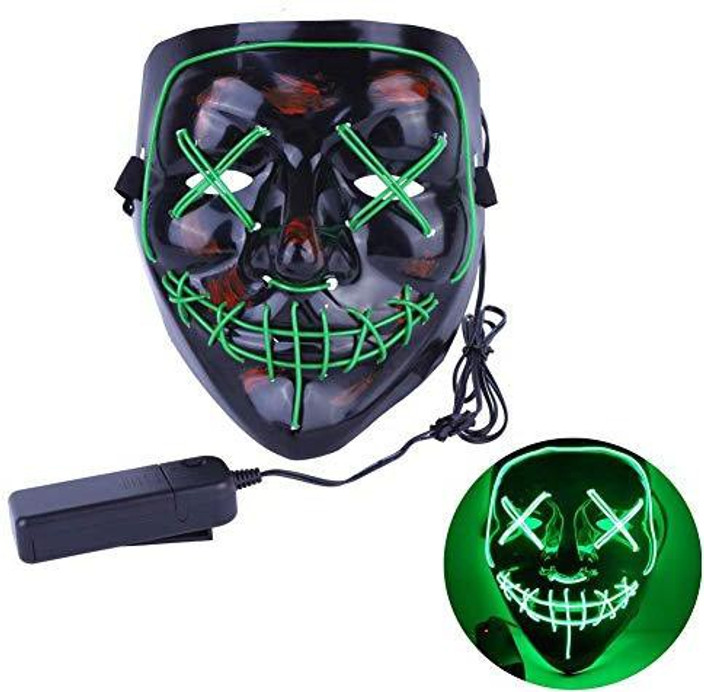 Halloween Mask LED Light up Mask Scary Mask for Costume Festival Parties
