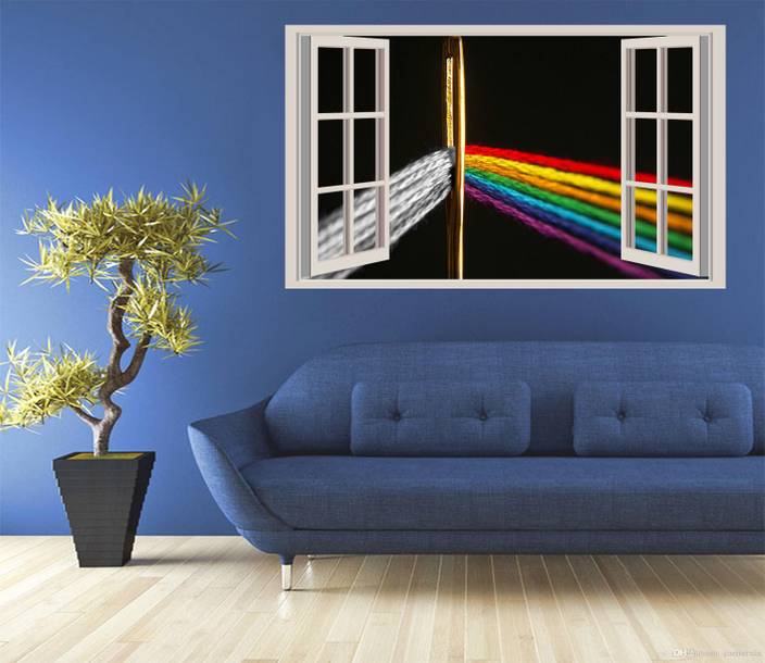 Gadgets Wrap Pink Floyd Fake Window Style Wall Decal For Home