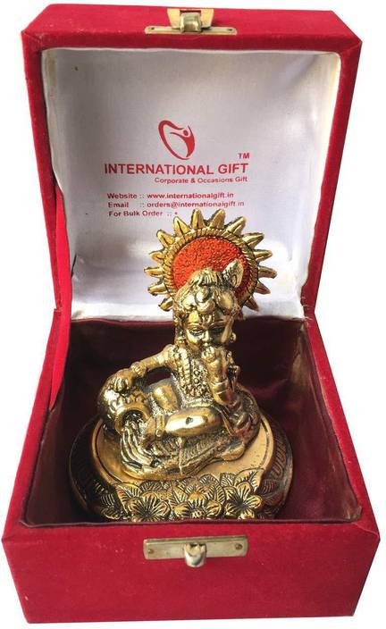 International Gift Gold Plated Laddu Gopal Murti With Velvet Box International Gift Gold Plated Laddu Gopal Murti With Velvet Box Ng Exclusive For Diwali