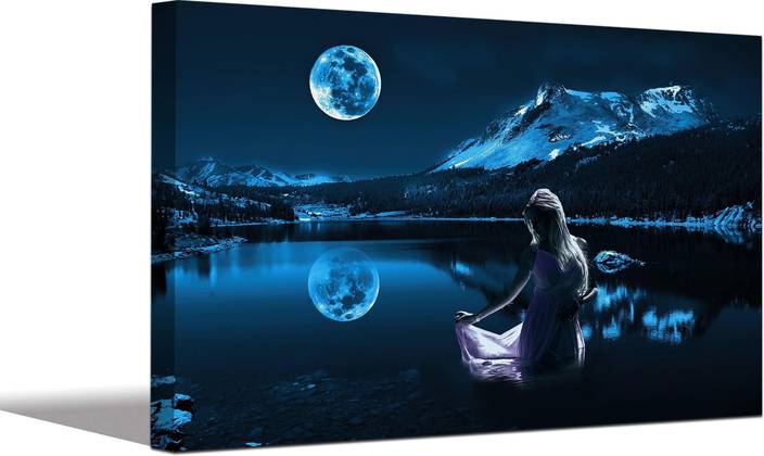 Aart Store Fantasy Girl In Water Moonlight Reflections