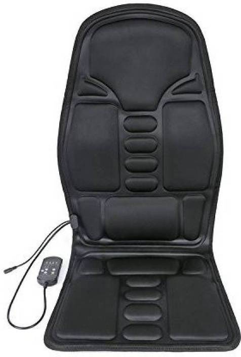 Indmart Car Seat Full Back Massage Cushion Vibrating Heated Black