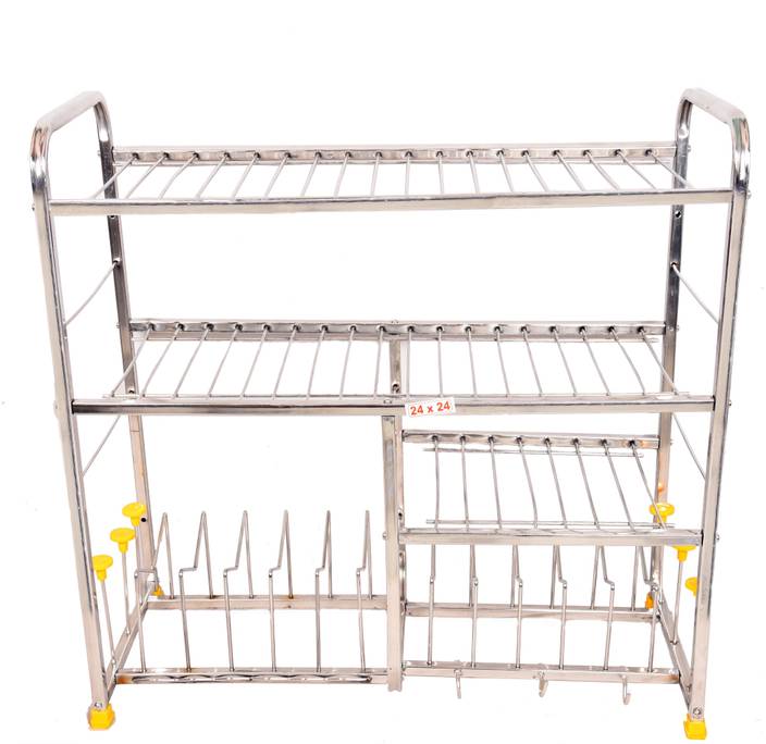 Limetro Stainless Steel 24x24 Kitchen Dish Rack Plate Cutlery Limetro Stainless Steel 24x24 Kitchen Dish Rack Plate Cutlery Stand Utensils