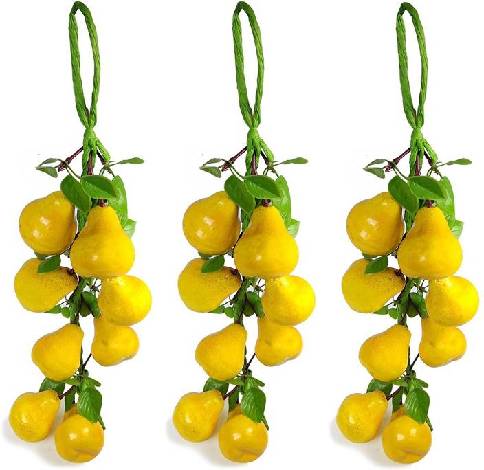 Crystu Yellow Pear For Kitchen Wall Hanging Decor Parties