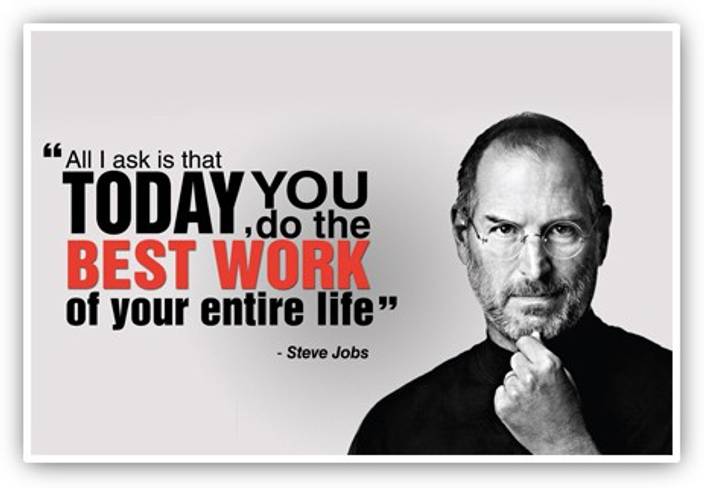 Steve Jobs Motivational Quotes Do The Best Work Wall Poster Paper