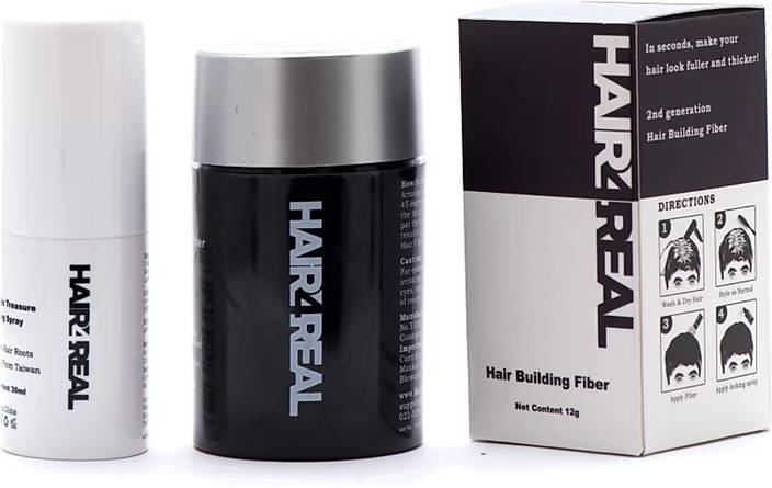 Hair4real Hair Building Fibres 12g With 30 Ml Hair Locking Spray