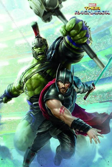 Official Thor Ragnarok Hulk And Thor Poster Premium Fanart