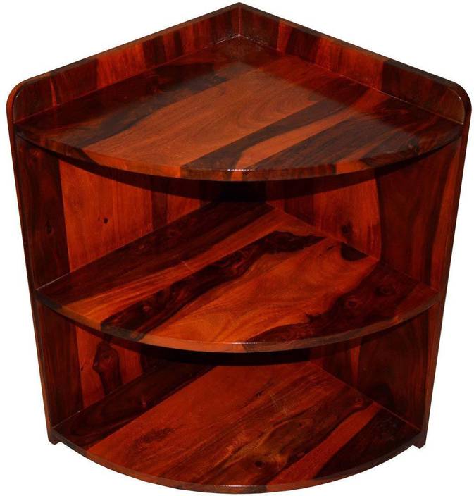 Pindia Corazzin Wood Wooden 3 Tier Corner Wall Shelves For