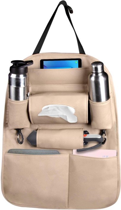 Universal Car Leather Seat Back Bag Organizer Storage Holder Pouch Multi-Pocket
