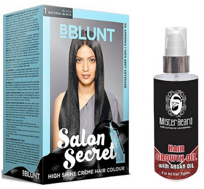 Mister Beard Argan Growth Hair Oil With Bblunt Natural Black 1