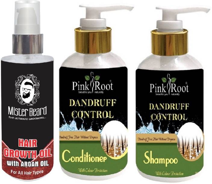 Pink Root Dandruff Control Shampoo Conditioner With Mister Beard