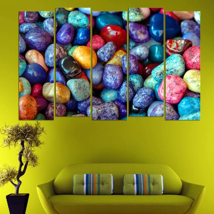 Coloriffy Multiple Frames Beautiful Colorful Pebbles Wall