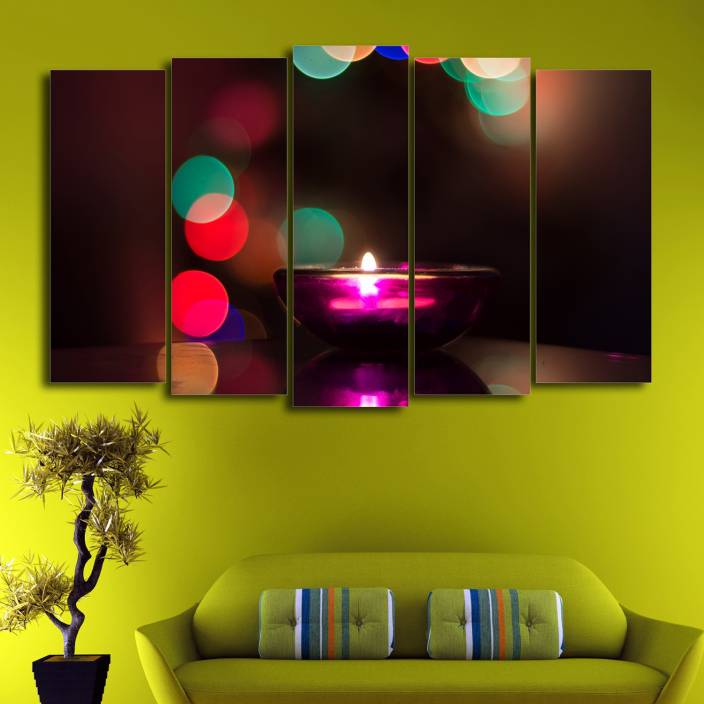 Coloriffy Multiple Frames Beautiful Candle Light Wall
