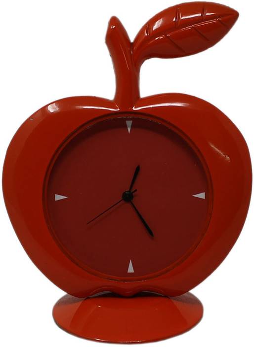Tootpado Analog Small Desk Clock Apple Shape Dial 3 5 Cm Office