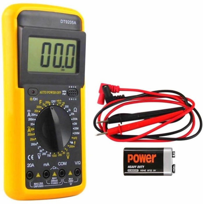 DT266 LCD 1999Counts AC DC Digital Clamp Multimeter with Low Voltage Display