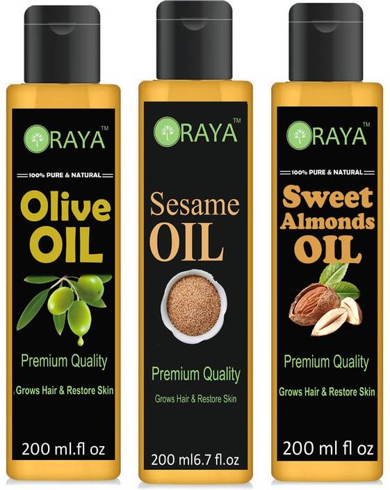 Oraya 100 Pure Natural Virgin Olive Oil And Sweet Almond Oil