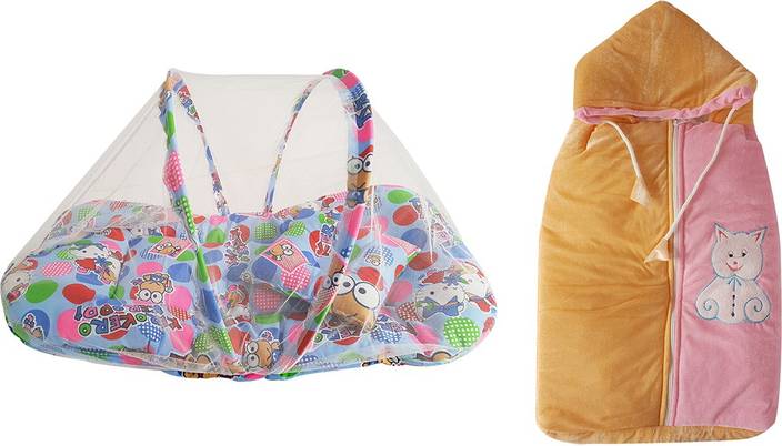 Fabzone Combo Of 2 Double Cat Printed Cotton Net Bedding Velvet
