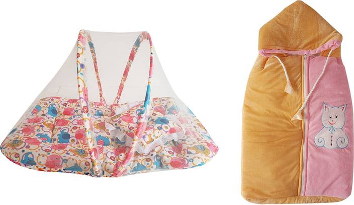 Fabzone Combo Of 2 Single Teddy With Pillow Lace Cotton Net