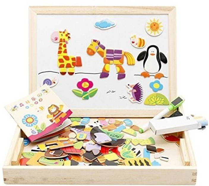 Giftart Forest Spells Happily Wooden Magnetic Colorful Puzzle