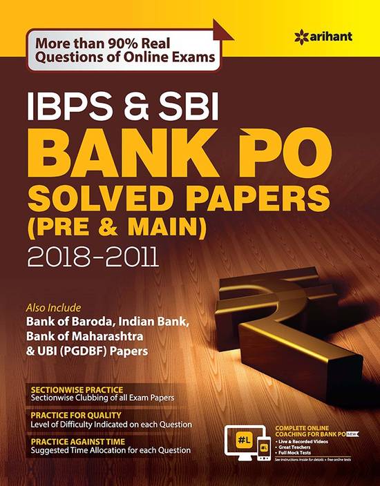 Ibps And Sbi Bank Po Solved Papers Pre And Main 2018 2011 By