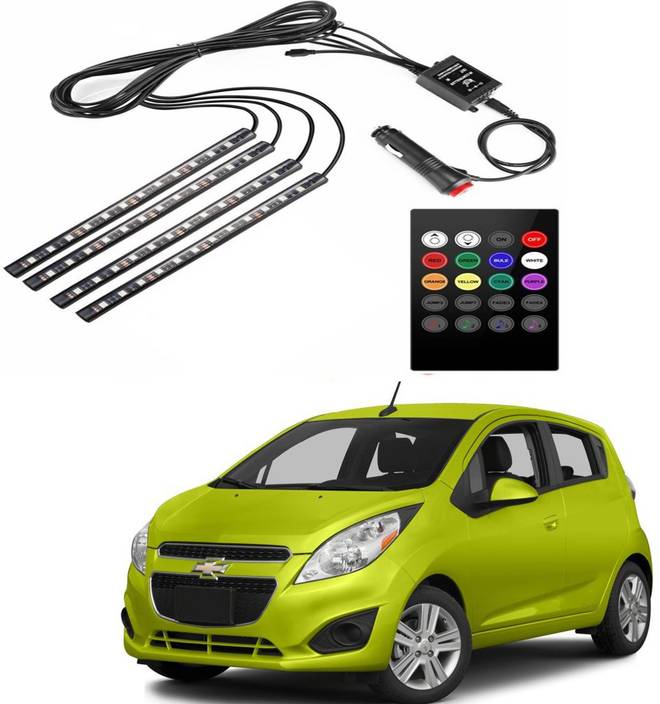 Brpearl Atmosphere Music Control 12 Led Foot Strip Light Car
