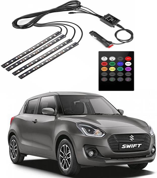 Brpearl Atmosphere Music Control 12 Led Foot Strip Light Car
