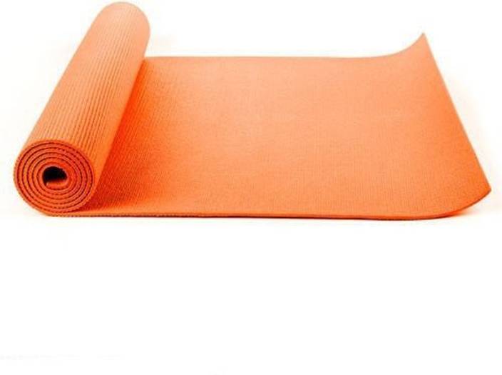 Fully Funky Non Slip Fitness Mat For All Types Of Yoga Orange 4mm
