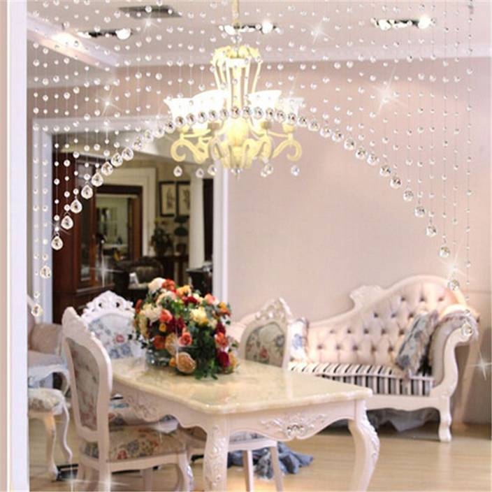 D4p 30 String Crystal String Bead Hanging Curtain Glass