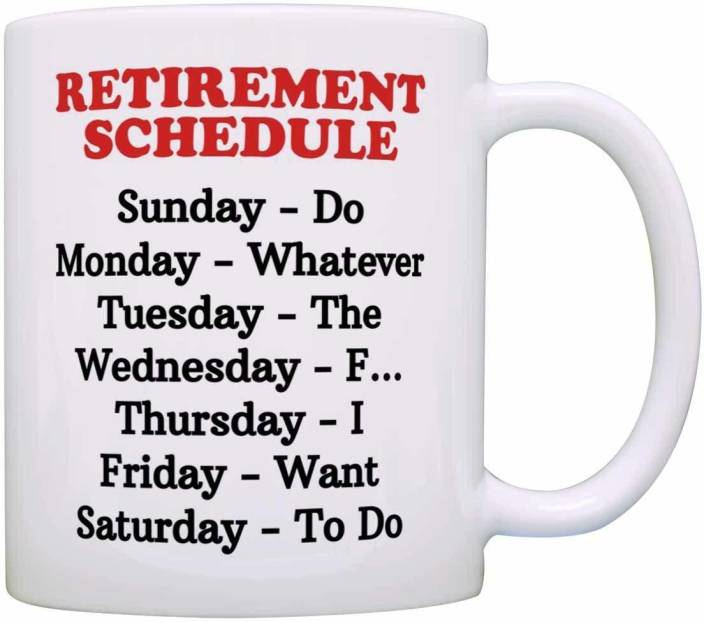 Radanya Retirement Gag Gift Retirement Schedule Calendar
