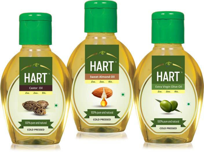 Hart Cold Pressed Castor Oil Sweet Almond Oil Extra Virgin