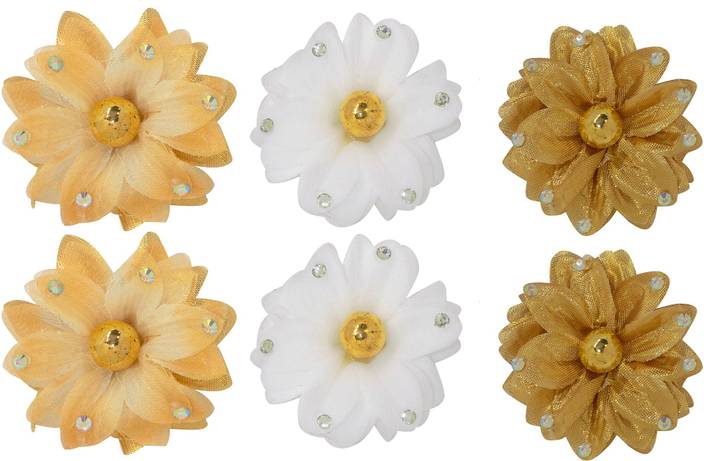 Majik Flower Clips For Daily Use Party Wear Hair Pins For Girls