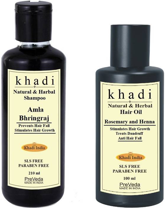 Preveda Amla Bhringraj Combo Shampoo 210 Ml Rosemary Henna Oil