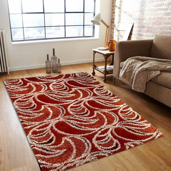 Carpet Couture Red Polyester Area Rug