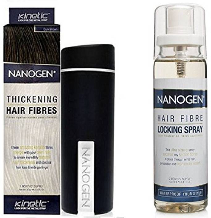Nanogen Combo Of Dark Brown Keratin Thickening Hair Fibres 30g