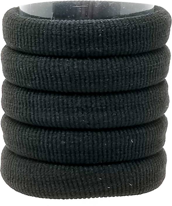 Evogirl Elastic Rubber Band Metal Free Soft Fabric Thick Hair Ties