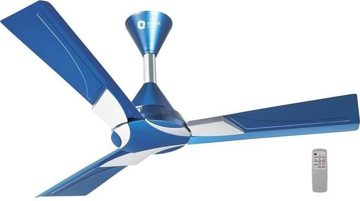 Orient Wendy 48 Ceiling Fan Blue With Remote 3 Blade Ceiling