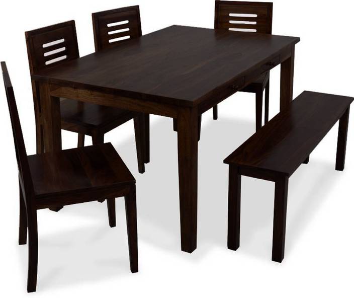 Angel Furniture Two Seater Bench Solid Wood 6 Seater Dining Set