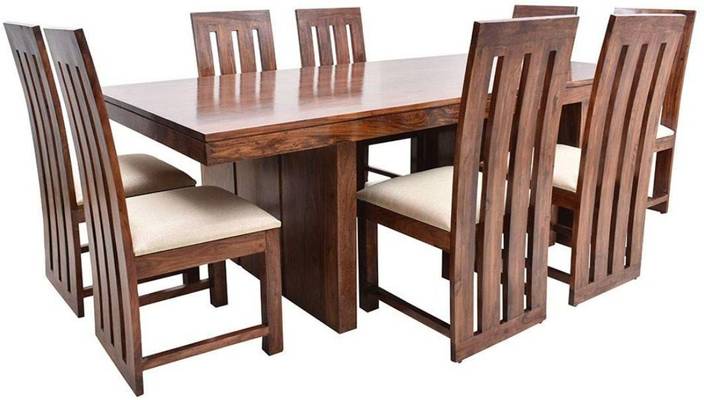 Suncrown Furniture Sheesham Wood Dining Table With 8 Suncrown Furniture Sheesham Wood Dining Table With 8 Chairs For Living Room Walnut Finish