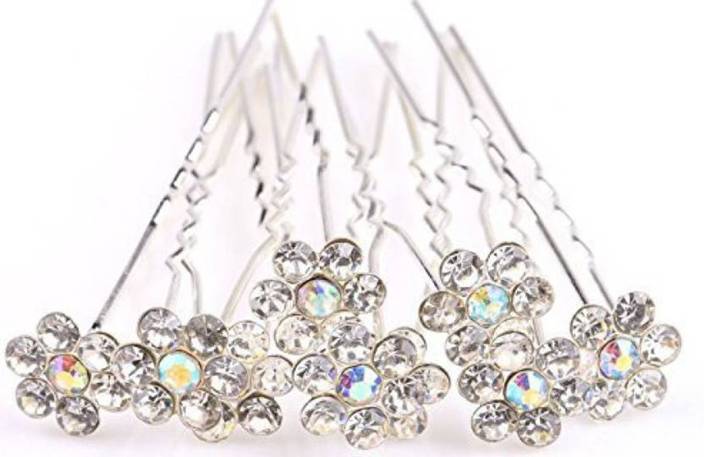 Samridhi Dc Top Trending Crystal Rhinestone Juda Hair Pins For Bun