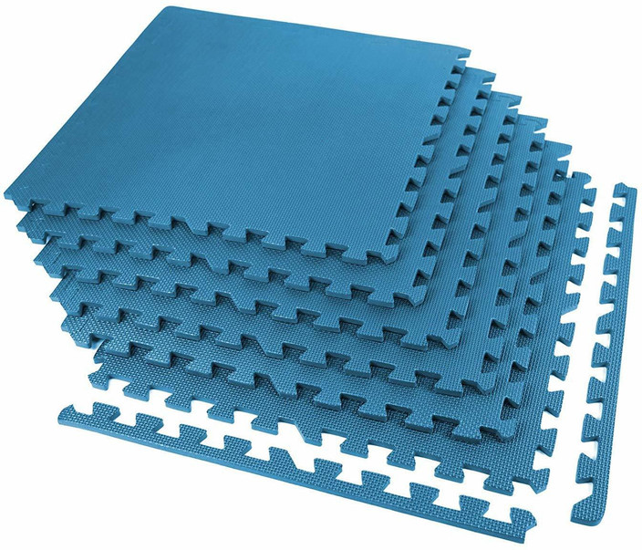 EVA Foam Interlocking Tiles 48 Square feet Protective Flooring for Gym Equipment and Cushion for