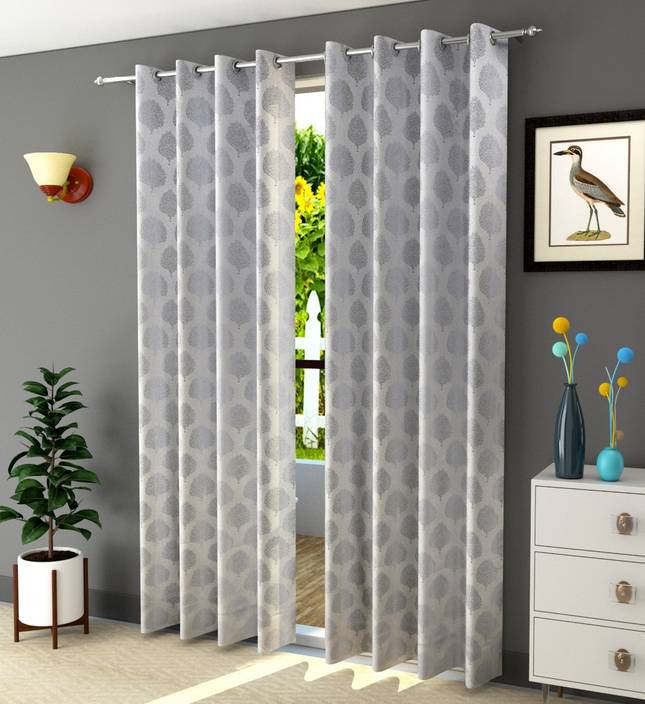 Divine Homes 274 Cm 8 Ft Polyester Blends Long Door Curtain