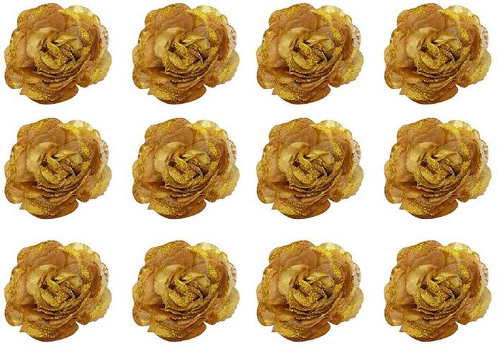 Wizme Set Of 12 Pcs Rose Flower Juda Hair Bun Clips For Juds