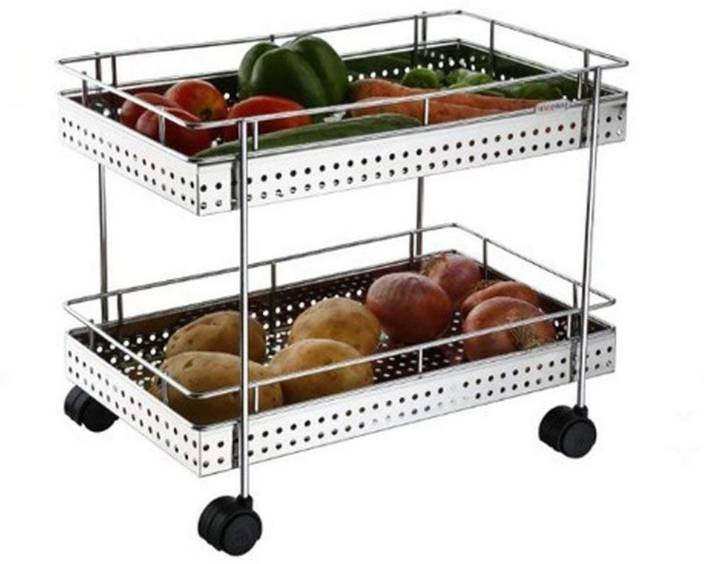 Invoss Stainless Steel Deluxe Portable Design 2 Layer Fruit And