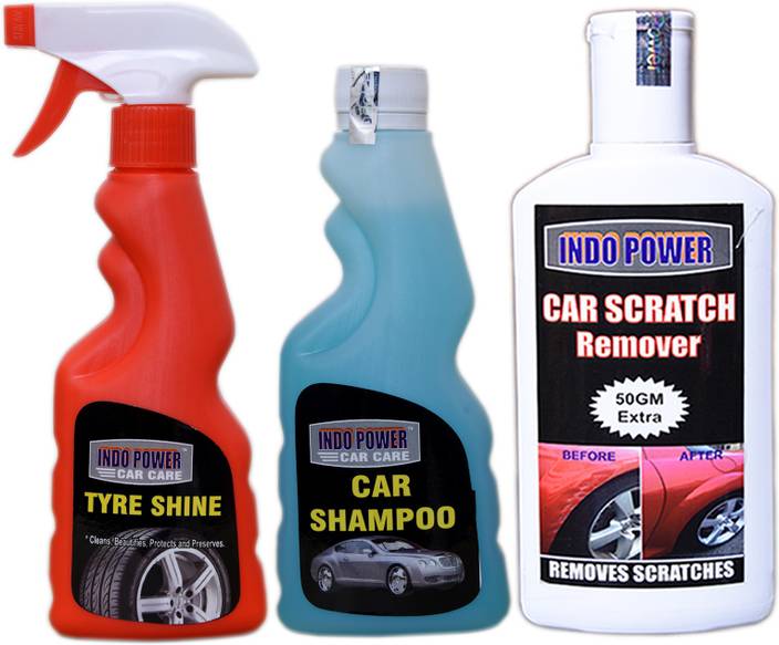 Indopower Tyre Shiner Spray 250mlcar Shampoo 250ml Scratch