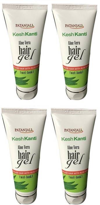 Patanjali Wet Look Aloe Vera Hair Gel 60ml Pack Of 4 Hair Gel